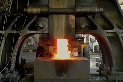 Forging press at Stelvera Forge & Flange