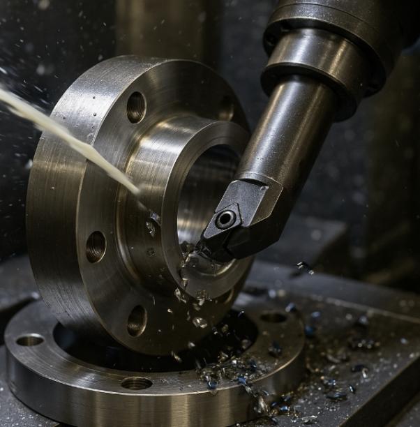 Quality inspection of a forged flange